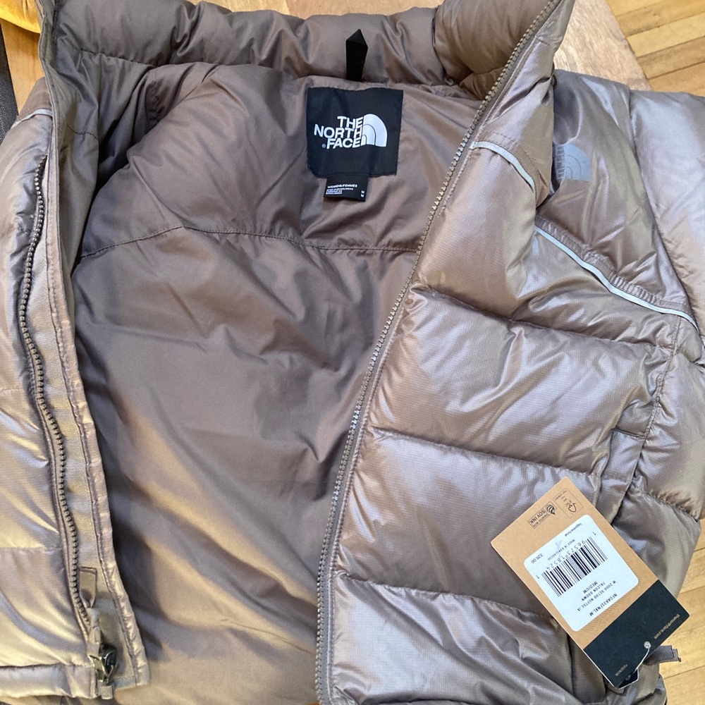The North Face Women's Metallic Taupe Puffer Coat - Picture 5 of 10